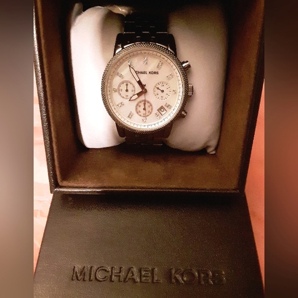 Michael Kors stainless steel silver watch